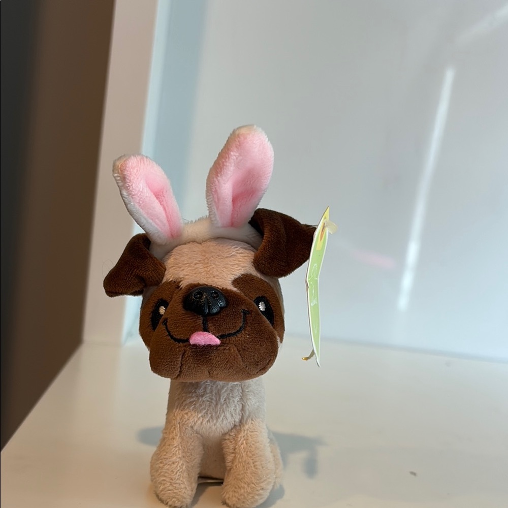 Hallmark Brown and Pink Pug Stuffed Animal